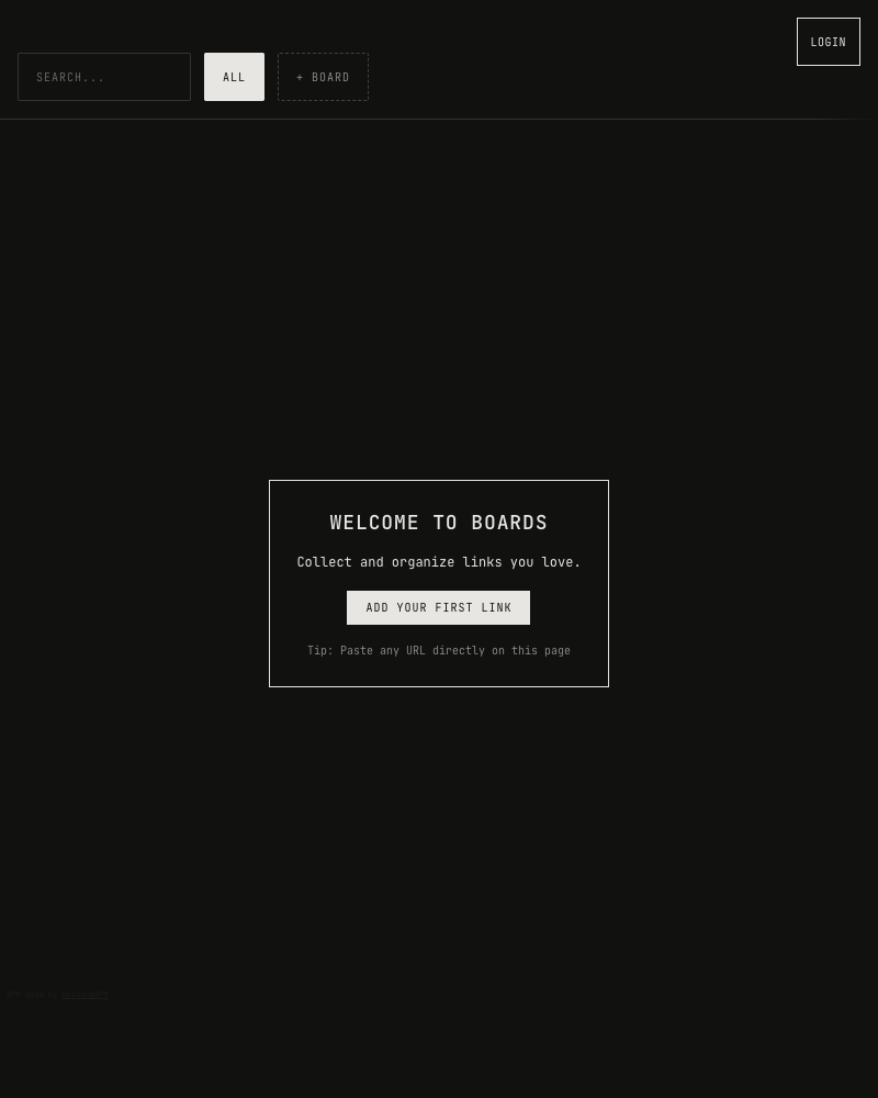 Boards — link curation and organization