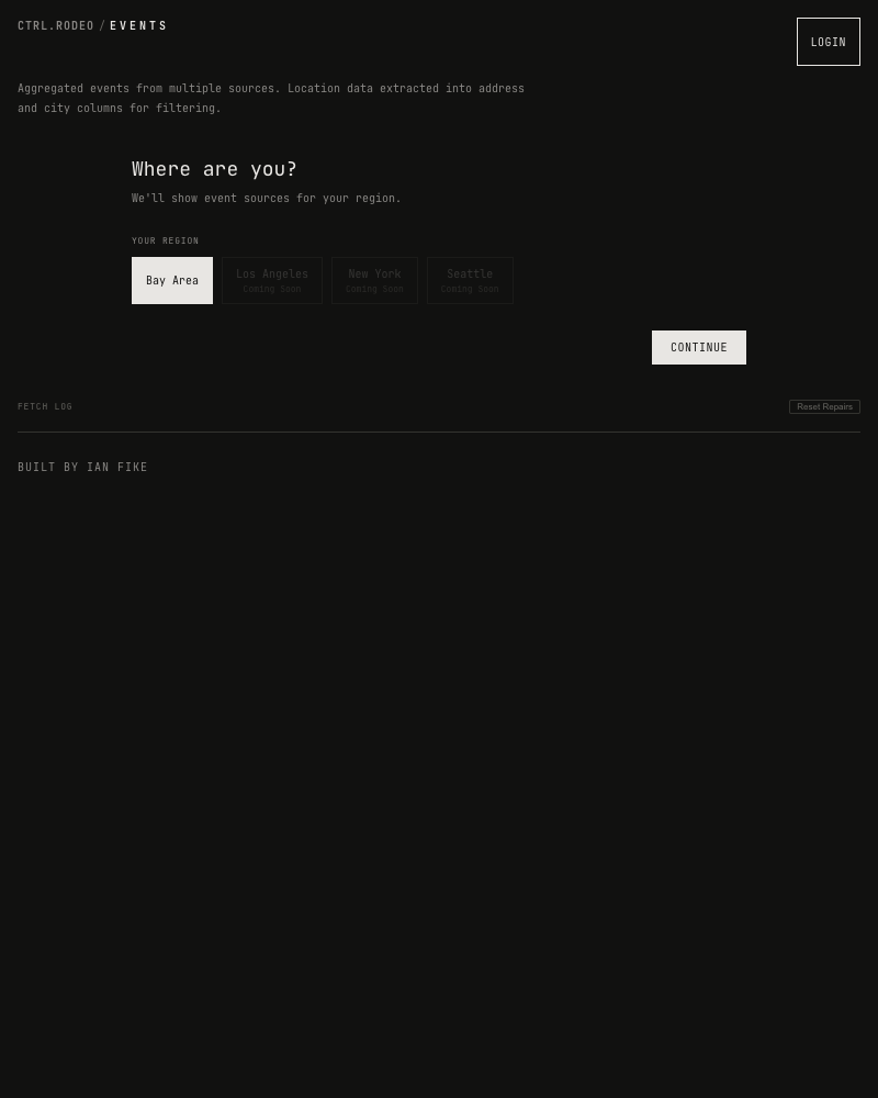 Events — curated local event discovery